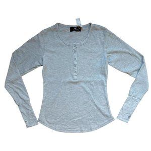 Womens Waffle Knit Henley